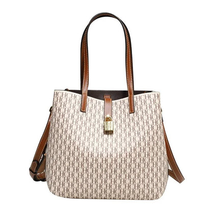 CH Premium Versatile Leather Crossbody Bag Ladies Large Capacity Daily Commuter Tote Bag Letter Print Design Ladies Fashion - RELUX.STORE