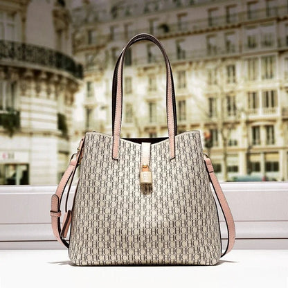 CH Premium Versatile Leather Crossbody Bag Ladies Large Capacity Daily Commuter Tote Bag Letter Print Design Ladies Fashion - RELUX.STORE