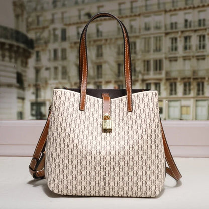 CH Premium Versatile Leather Crossbody Bag Ladies Large Capacity Daily Commuter Tote Bag Letter Print Design Ladies Fashion - RELUX.STORE