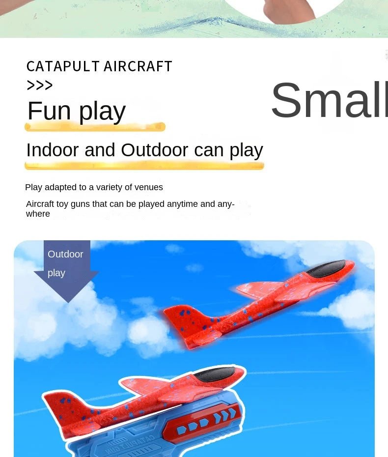 “Children’s Foam Aircraft Glider Toy – Ejection Flying Plane for Outdoor Play, Parent - Child Games & Kids Gifts” - RELUX.STORE