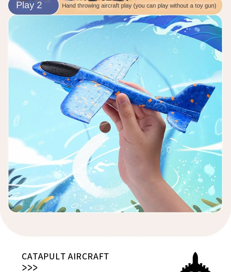 “Children’s Foam Aircraft Glider Toy – Ejection Flying Plane for Outdoor Play, Parent - Child Games & Kids Gifts” - RELUX.STORE