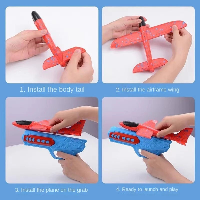 “Children’s Foam Aircraft Glider Toy – Ejection Flying Plane for Outdoor Play, Parent - Child Games & Kids Gifts” - RELUX.STORE