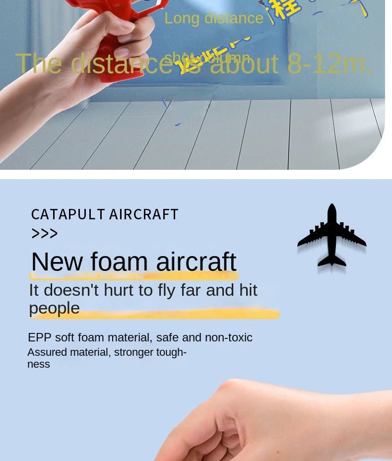 “Children’s Foam Aircraft Glider Toy – Ejection Flying Plane for Outdoor Play, Parent - Child Games & Kids Gifts” - RELUX.STORE