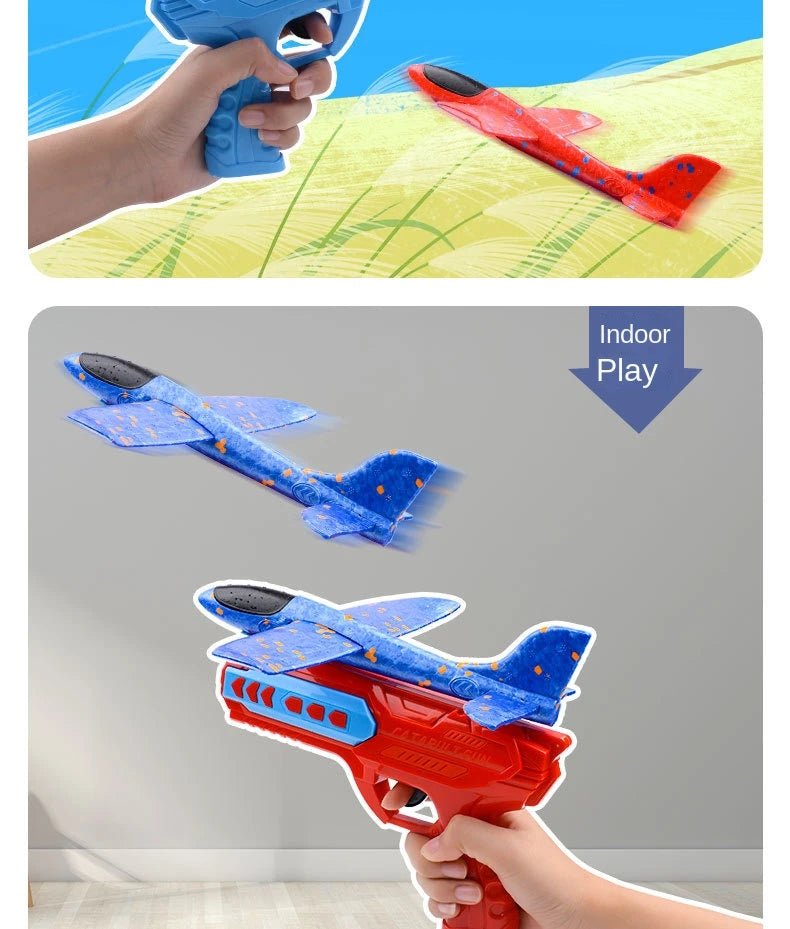 “Children’s Foam Aircraft Glider Toy – Ejection Flying Plane for Outdoor Play, Parent - Child Games & Kids Gifts” - RELUX.STORE