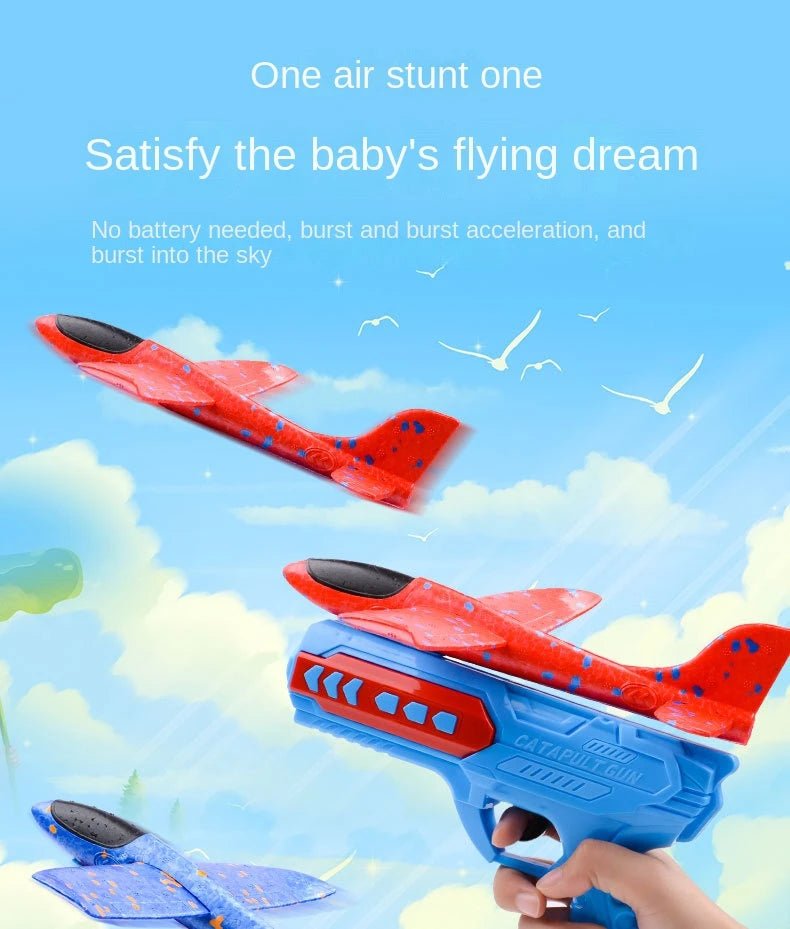 “Children’s Foam Aircraft Glider Toy – Ejection Flying Plane for Outdoor Play, Parent - Child Games & Kids Gifts” - RELUX.STORE