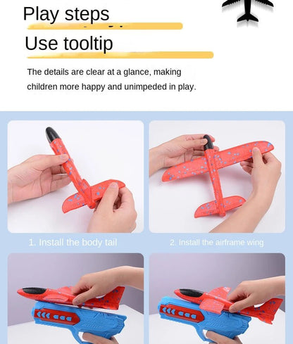 “Children’s Foam Aircraft Glider Toy – Ejection Flying Plane for Outdoor Play, Parent - Child Games & Kids Gifts” - RELUX.STORE