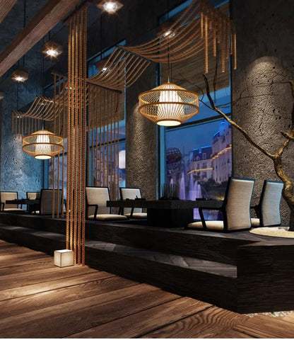 💡 "Chinese Style Bamboo Chandelier – Creative Pendant Lamp for Restaurant, Bar, Hot Pot Shop & Teahouse, Modern Zen Bamboo Lighting" - RELUX.STORE