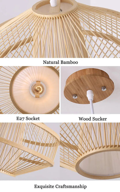 💡 "Chinese Style Bamboo Chandelier – Creative Pendant Lamp for Restaurant, Bar, Hot Pot Shop & Teahouse, Modern Zen Bamboo Lighting" - RELUX.STORE