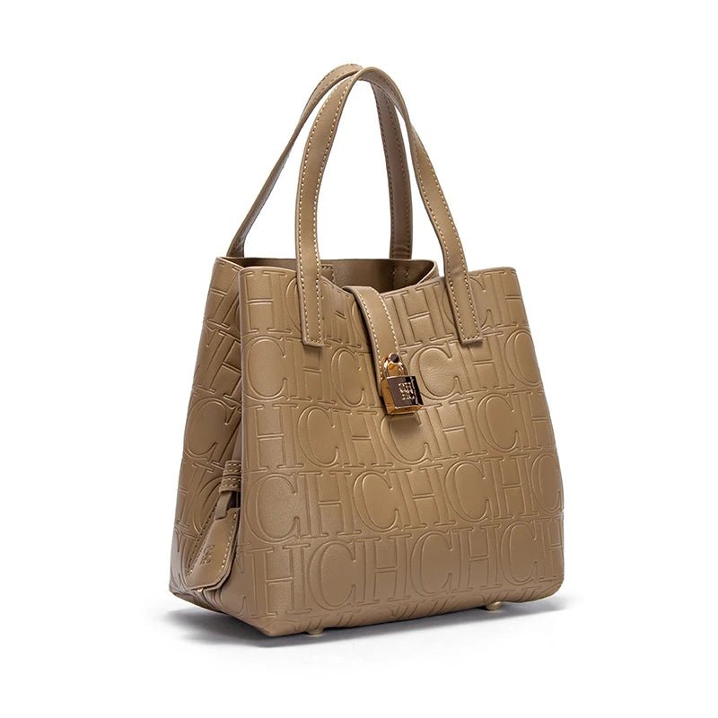 Classic Simple Solid Color Women's New 2024 Large Capacity Handbag Letter Element Women's Handbag - RELUX.STORE