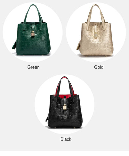 Classic Simple Solid Color Women's New 2024 Large Capacity Handbag Letter Element Women's Handbag - RELUX.STORE