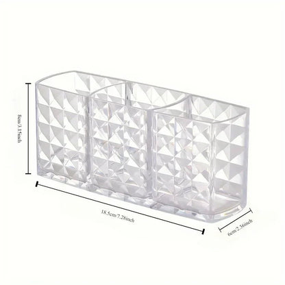 Clear Acrylic Makeup Brush Holder Desk Cosmetic Organizer Lipstick Storage Box Nail Polish Display Stand Rack Jewelry Case - RELUX.STORE
