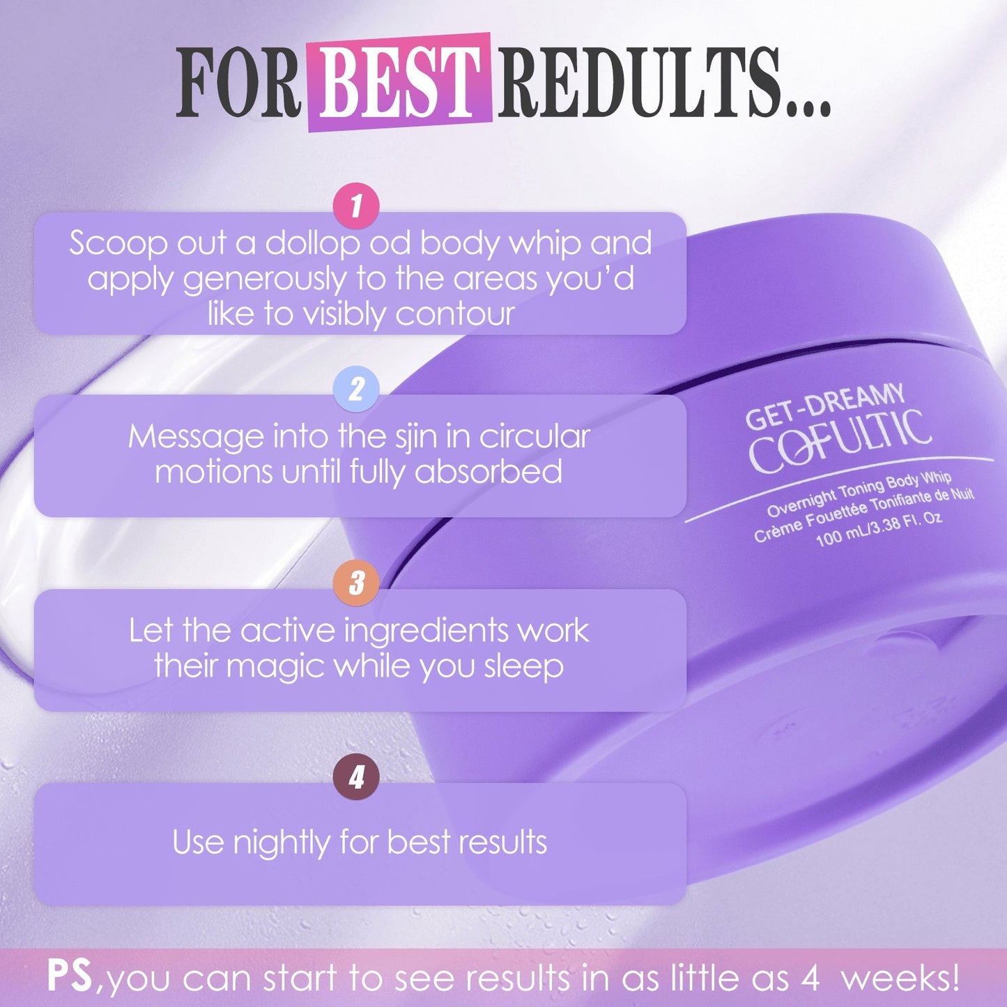 "Cofultic Night Sleep Tightening Cream – Anti - Wrinkle Face Cream for Firming, Lifting & Smoothing Fine Lines | Hydrating Night Skincare" - RELUX.STORE