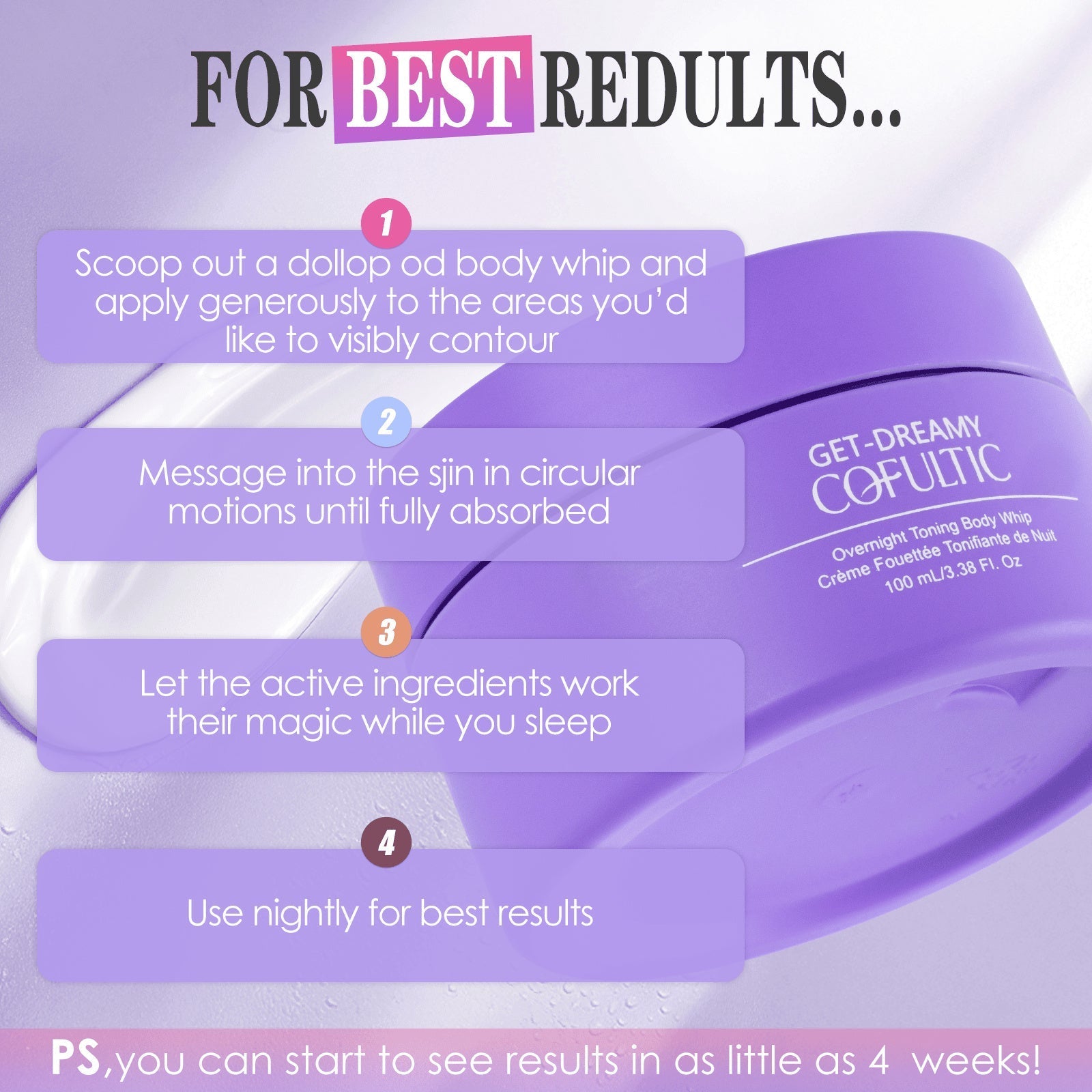 "Cofultic Night Sleep Tightening Cream – Anti - Wrinkle Face Cream for Firming, Lifting & Smoothing Fine Lines | Hydrating Night Skincare" - RELUX.STORE