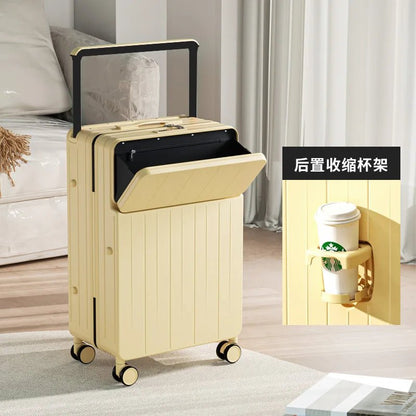 COLENARA 20"22"24"26 Inch Suitcase Box New Universal Multifunctional Front Open Trolley Case Boarding Box Large Capacity Luggage - RELUX.STORECOLENARA 20"22"24"26 Inch Suitcase Box New Universal Multifunctional Front Open Trolley Case Boarding Box Large Capacity Luggage