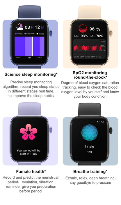 COLMI P71 Voice Calling Smartwatch Men Health Monitoring IP68 Waterproof Smart Notifications Voice Assistant Smart Watch Women - RELUX.STORE