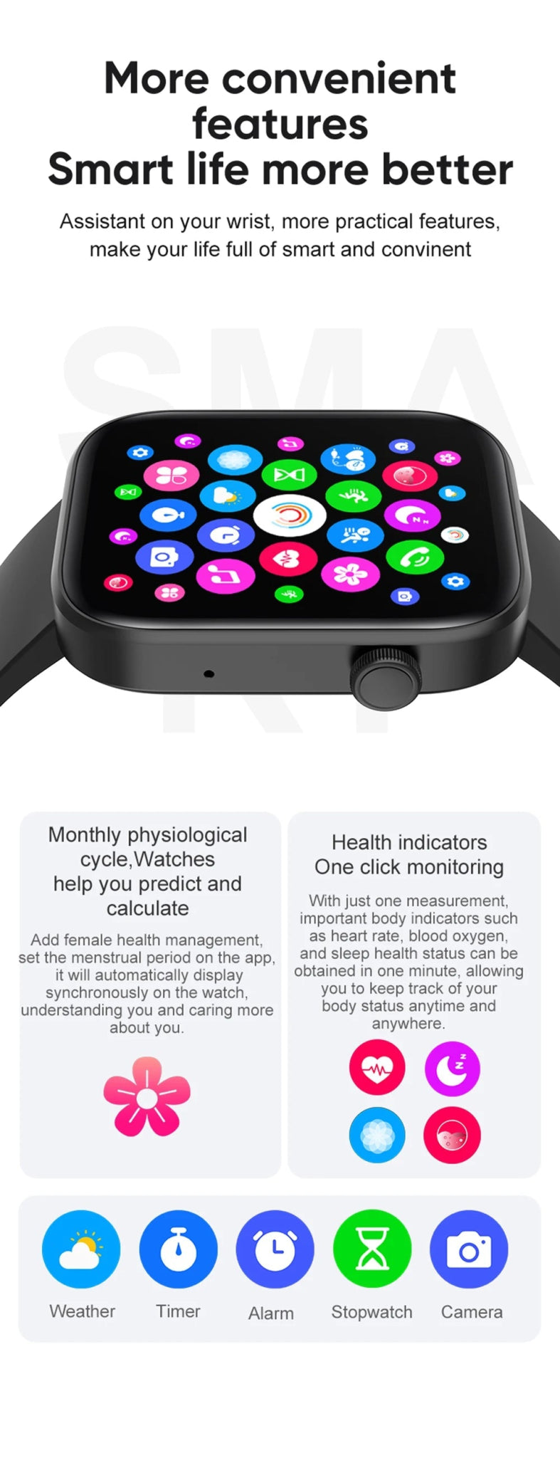 COLMI P71 Voice Calling Smartwatch Men Health Monitoring IP68 Waterproof Smart Notifications Voice Assistant Smart Watch Women - RELUX.STORE