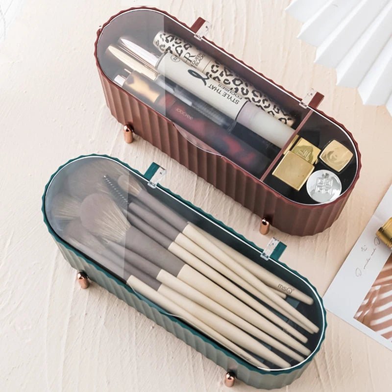 Cotton Swab Organizer Holder Cotton Pad Storage Box Transparent Remover Paper Makeup Box With Lid Dustproof Desktop Makeup - RELUX.STORE