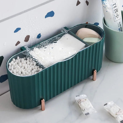 Cotton Swab Organizer Holder Cotton Pad Storage Box Transparent Remover Paper Makeup Box With Lid Dustproof Desktop Makeup - RELUX.STORE
