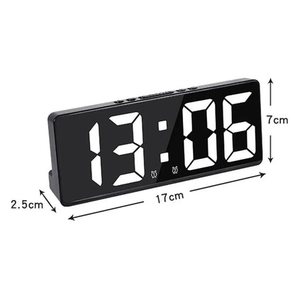 Creative Number Clock Color Nightlight Temperature Calendar Alarm Clock LED Large Number Electronic Clock Backlight Home Decor - RELUX.STORE