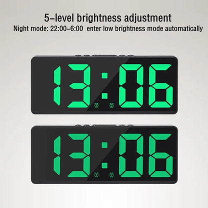 Creative Number Clock Color Nightlight Temperature Calendar Alarm Clock LED Large Number Electronic Clock Backlight Home Decor - RELUX.STORE