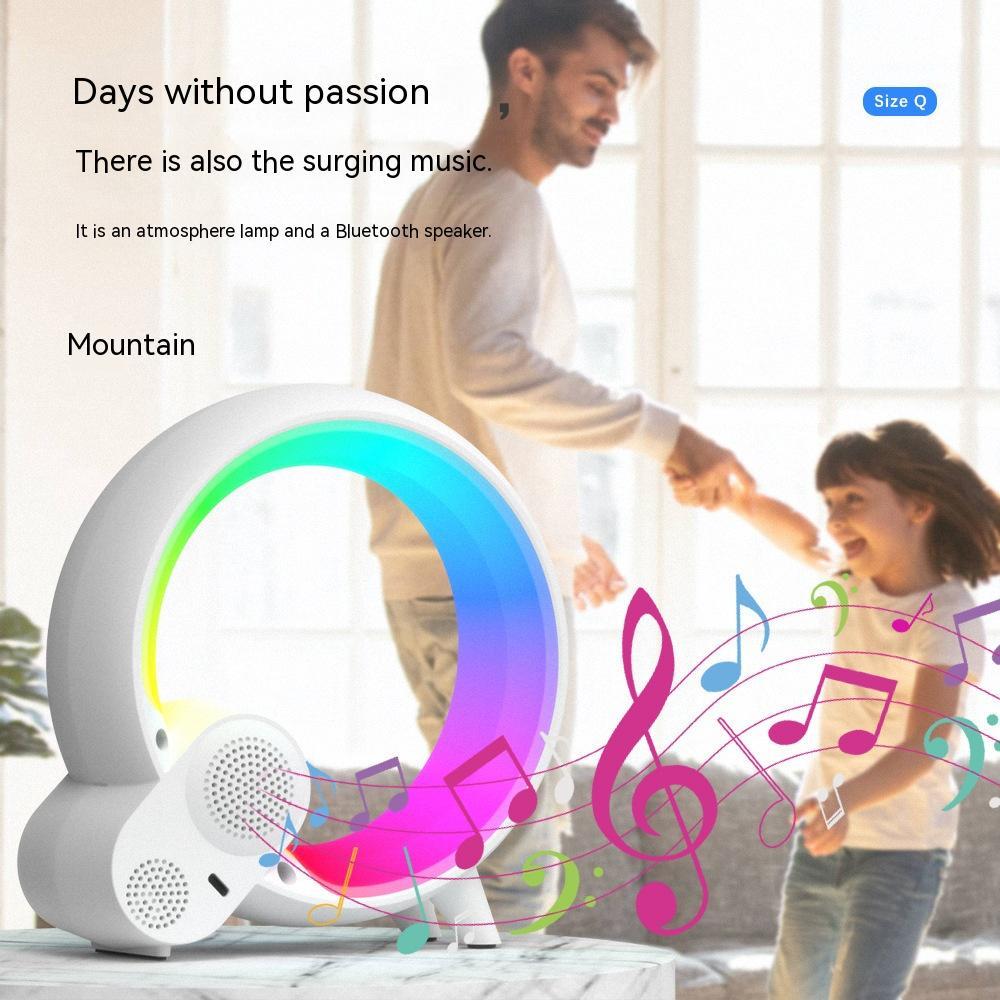 Creative Q Light Analog Sunrise Digital Display Alarm Clock Bluetooth Audio Intelligent Wake - up Q Colorful Atmosphere Light - RELUX.STORE