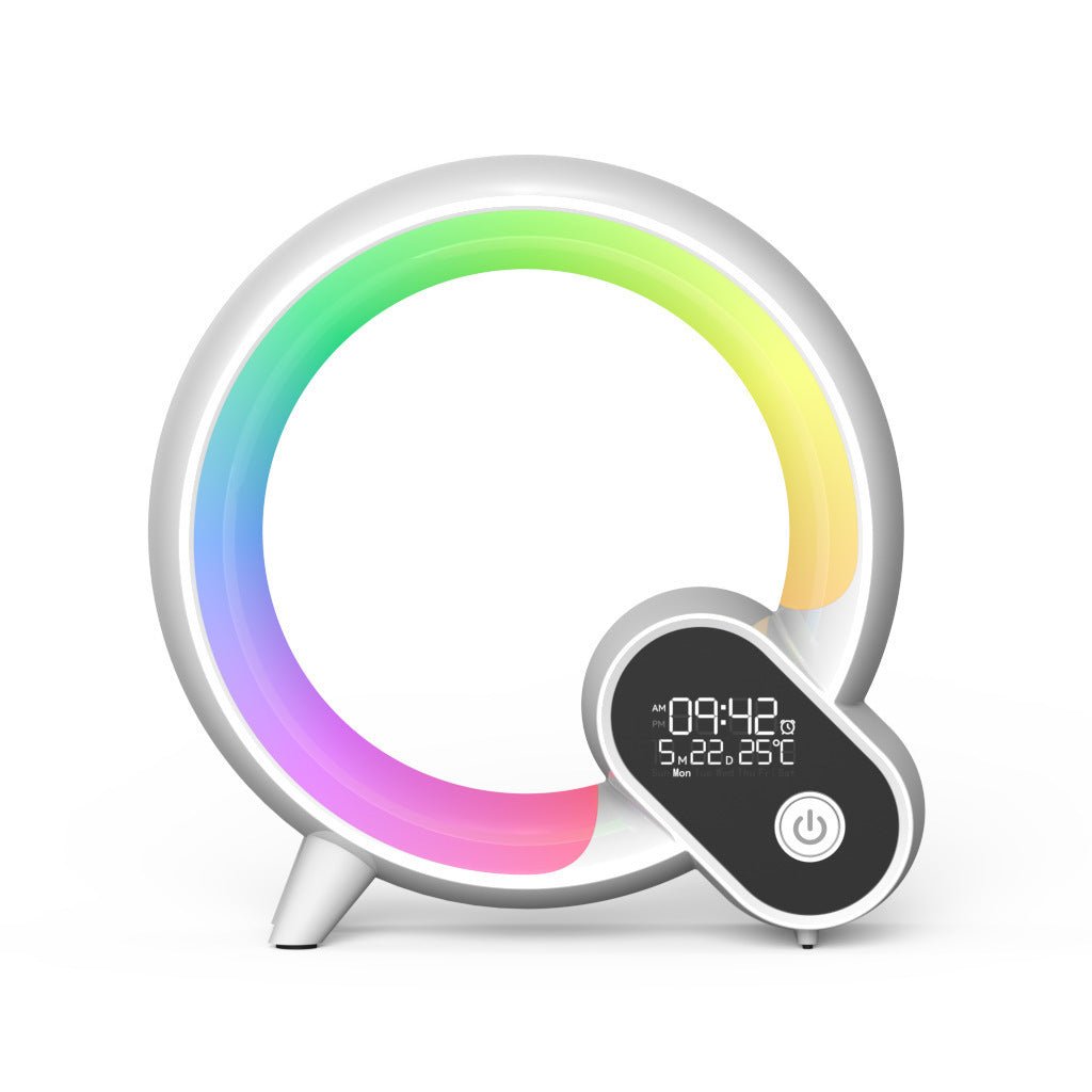 Creative Q Light Analog Sunrise Digital Display Alarm Clock Bluetooth Audio Intelligent Wake - up Q Colorful Atmosphere Light - RELUX.STORE