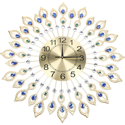 "Crystal Modern Wall Clock – Silent Non - Ticking Round Decorative Clock with Arabic Numerals for Living Room, Bedroom & Office Décor" - RELUX.STORE