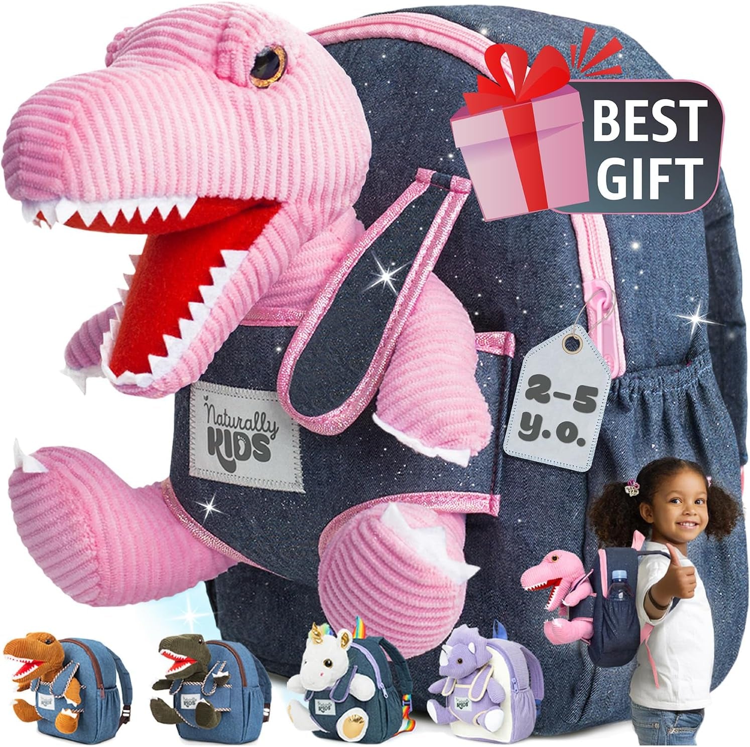 Wolf Backpack, Wolf Toys for Kids 3-5, Toddler Husky Stuffed Animal Gifts for 2 3 4 5 Year Old Girl Boy