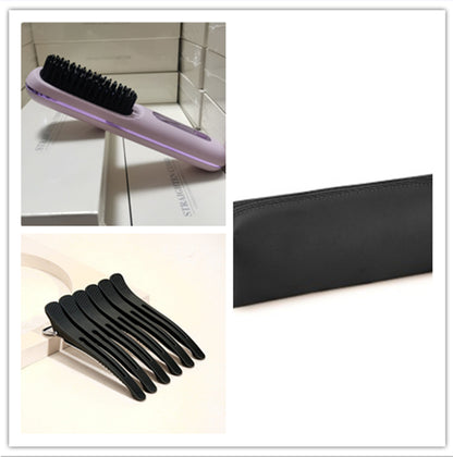 2 in 1 Straight Hair Comb Wireless Hair Straightener Brush Hair Fast Heating Portable Hot Curler USB Charging