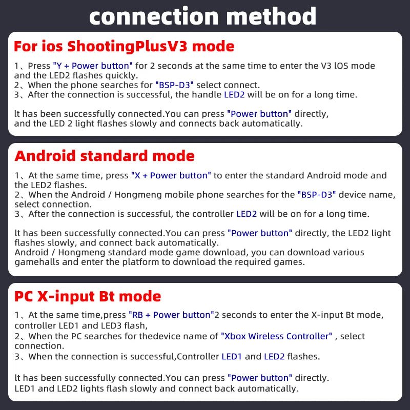 "D3 Telescopic Bluetooth Gamepad – Wireless BT Controller for PC, iOS, Android, PUBG, Switch & PS4 with 3D Joystick & Macro Keys" - RELUX.STORE