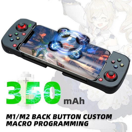 "D3 Telescopic Bluetooth Gamepad – Wireless BT Controller for PC, iOS, Android, PUBG, Switch & PS4 with 3D Joystick & Macro Keys" - RELUX.STORE