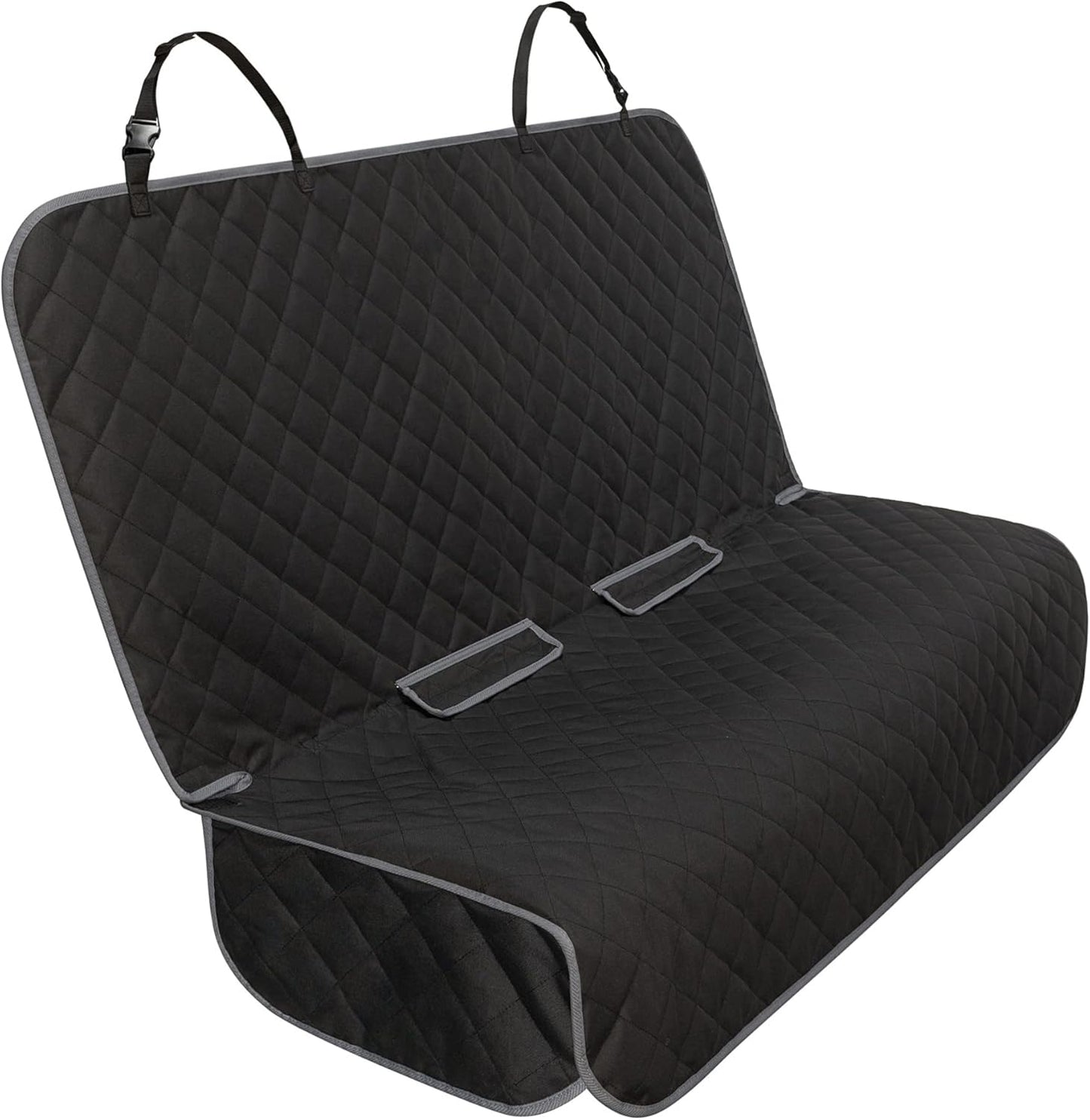 Bench Car Seat Cover Protector - Waterproof, Heavy-Duty and Nonslip Pet Car Seat Cover for Dogs with Universal Size Fits for Vehicles, Trucks & Suvs(Black)