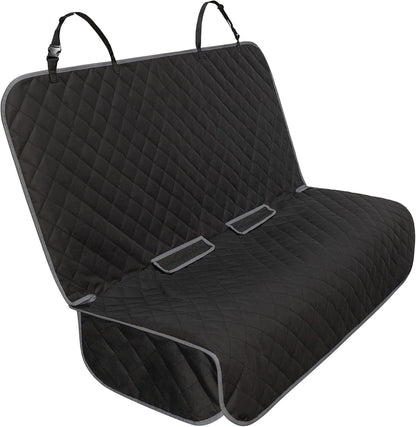 Bench Car Seat Cover Protector - Waterproof, Heavy-Duty and Nonslip Pet Car Seat Cover for Dogs with Universal Size Fits for Vehicles, Trucks & Suvs(Black)