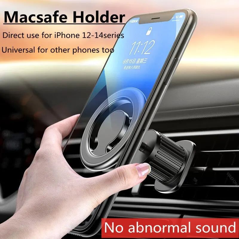 Magnetic Car Phone Holder Mount | Strong Magnet Car Stand for iPhone 15/14/13/12 (MagSafe), Samsung & Xiaomi | 360° Rotation GPS Mobile Bracket