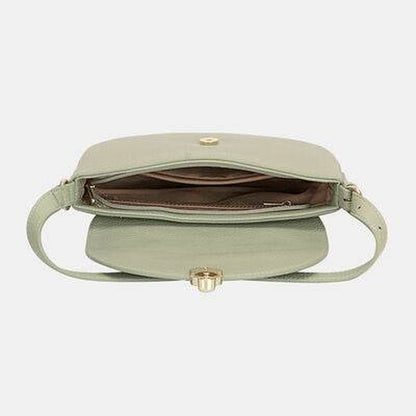“David Jones Metal Buckle Shoulder Bag – Stylish Leather Handbag for Women | Elegant Crossbody & Daily Use Bag” - RELUX.STORE