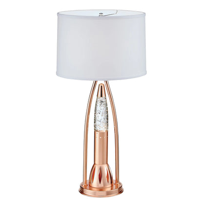 DB Modern Design Home Decor 1pc Water Dancing Table Lamp Beautiful Luxurious Sparkling Night Lamp with Dome Shade Copper Finish - RELUX.STORE