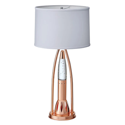 DB Modern Design Home Decor 1pc Water Dancing Table Lamp Beautiful Luxurious Sparkling Night Lamp with Dome Shade Copper Finish - RELUX.STORE