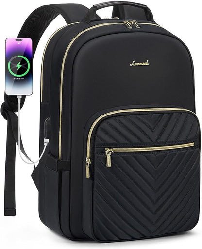 Laptop Backpack for Women 15.6 Inch,Cute Womens Travel Backpack Purse,Professional Laptop Computer Bag,Waterproof Work Business College Teacher Bags Carry on Backpack with USB Port,Mint Green
