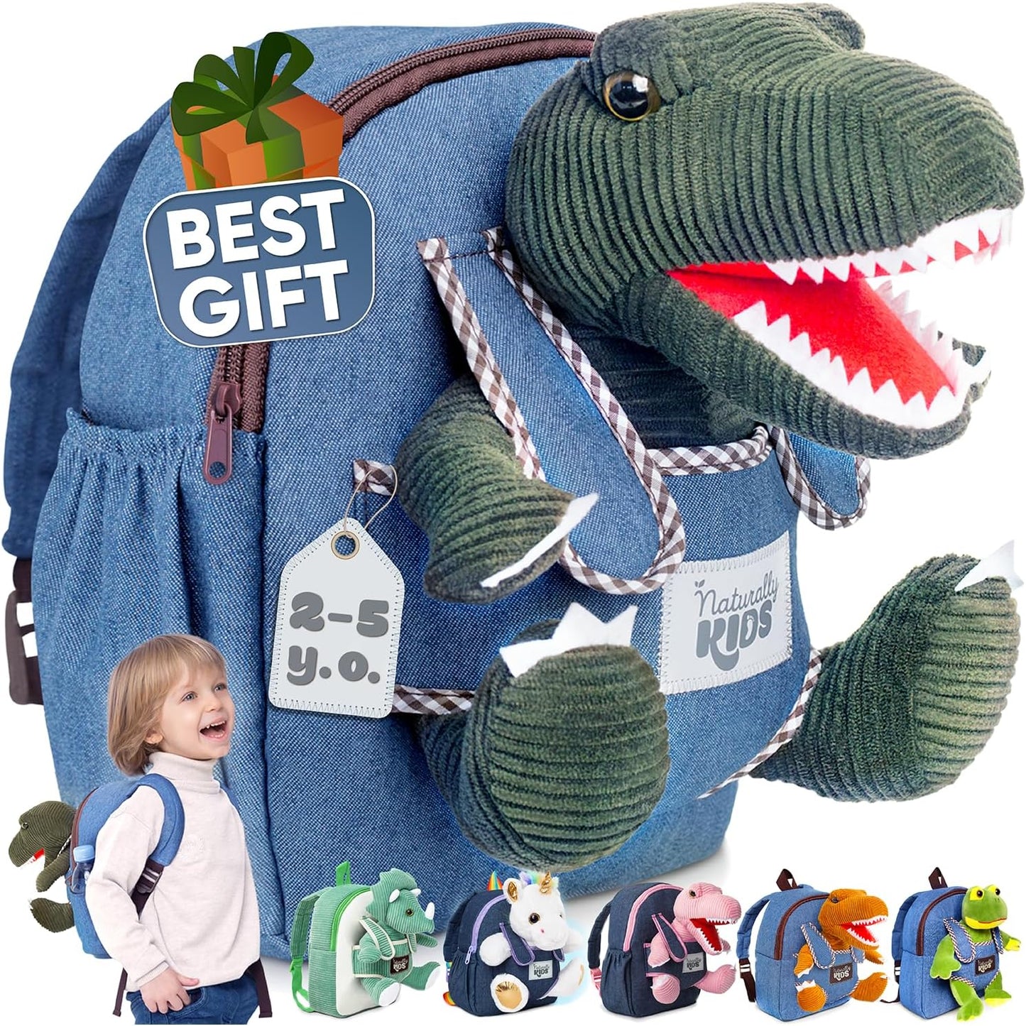 Wolf Backpack, Wolf Toys for Kids 3-5, Toddler Husky Stuffed Animal Gifts for 2 3 4 5 Year Old Girl Boy