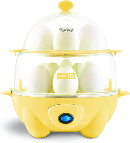 Deluxe 12 - Cup Rapid Egg Cooker – Hard Boiled, Poached, Scrambled, Omelets & Steamed Veggies, Auto Shut - Off, Fast & Easy Egg Cooker – Black - RELUX.STORE