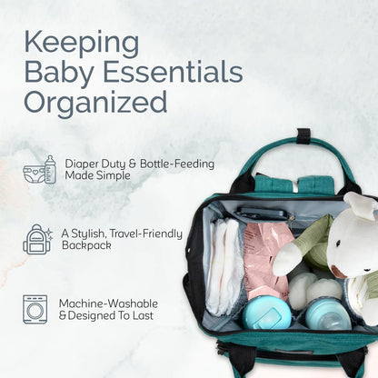 Diaper Bag Backpack with Changing Station – Waterproof Multifunction Baby Bag for Mom & Dad | Large Capacity Travel Backpack Tote for Newborn Essentials, Stylish Unisex Maternity Bag (Gray) - RELUX.STORE