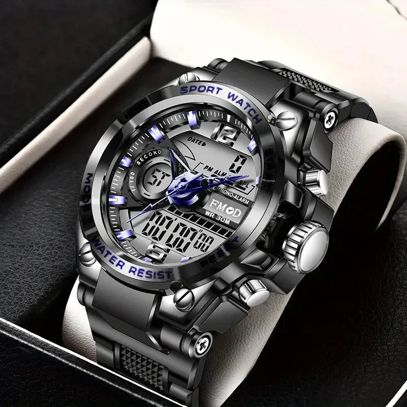 Digital Men Steel Military Wristwatch LED Quartz ClockSport Watch Male Big Watches Men Relogios Masculino - RELUX.STORE