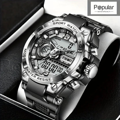 Digital Men Steel Military Wristwatch LED Quartz ClockSport Watch Male Big Watches Men Relogios Masculino - RELUX.STORE