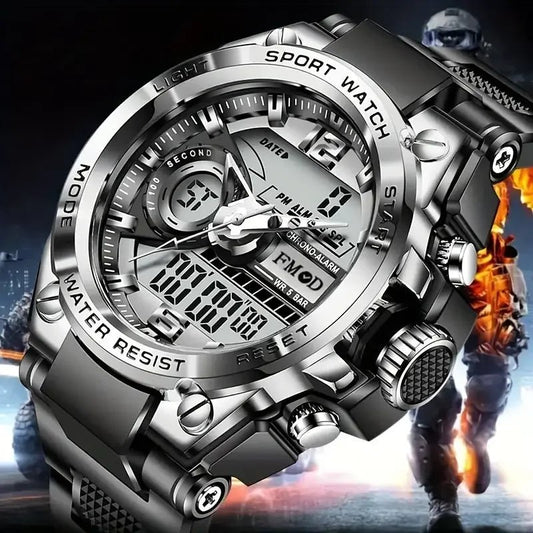 Digital Men Steel Military Wristwatch LED Quartz ClockSport Watch Male Big Watches Men Relogios Masculino - RELUX.STORE
