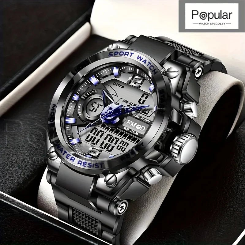 Digital Men Steel Military Wristwatch LED Quartz ClockSport Watch Male Big Watches Men Relogios Masculino - RELUX.STORE