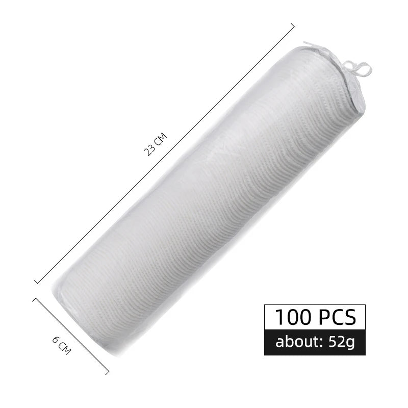 Disposable 100PCS Cosmetic Wipes Nail Art Cleaning Round Pads Soft Daily Supplies Facial Cotton Makeup Remover Tool - RELUX.STORE