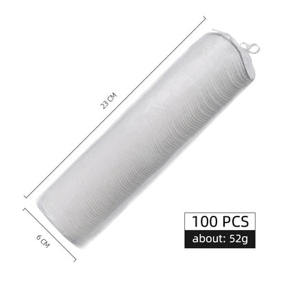Disposable 100PCS Cosmetic Wipes Nail Art Cleaning Round Pads Soft Daily Supplies Facial Cotton Makeup Remover Tool - RELUX.STORE