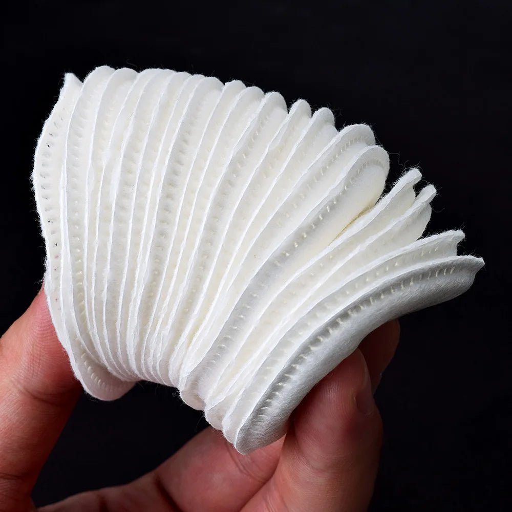 Disposable 100PCS Cosmetic Wipes Nail Art Cleaning Round Pads Soft Daily Supplies Facial Cotton Makeup Remover Tool - RELUX.STORE