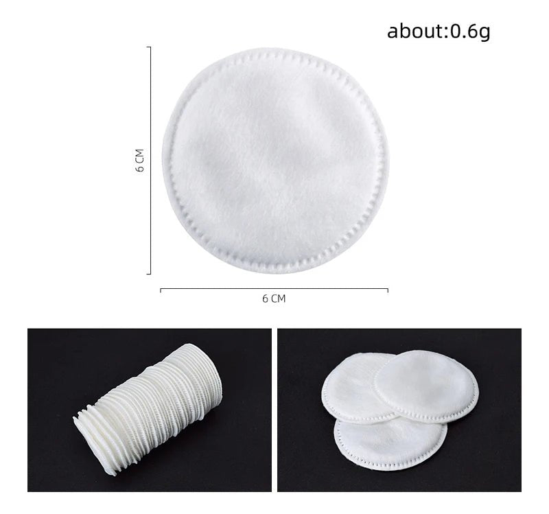 Disposable 100PCS Cosmetic Wipes Nail Art Cleaning Round Pads Soft Daily Supplies Facial Cotton Makeup Remover Tool - RELUX.STORE