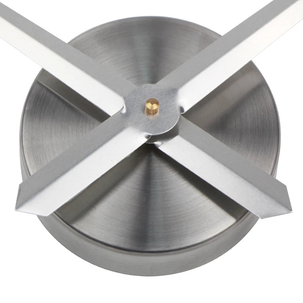 “DIY 3D Acrylic Mirror Wall Clock – Large Decorative Quartz Sticker Clock for Living Room | Customizable Logo, Single - Face Modern Design” - RELUX.STORE